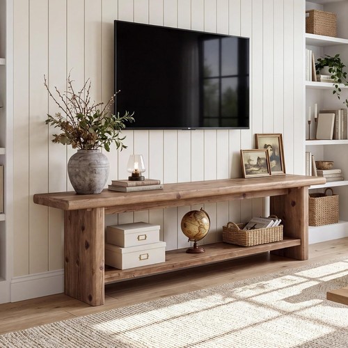 Farmhouse solid wood tv - 70.87",