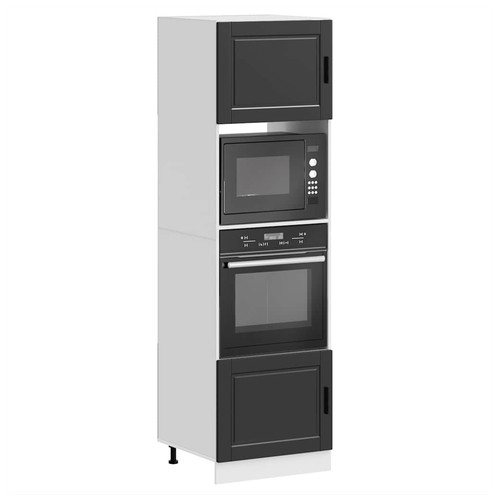 Oven cabinet black oak