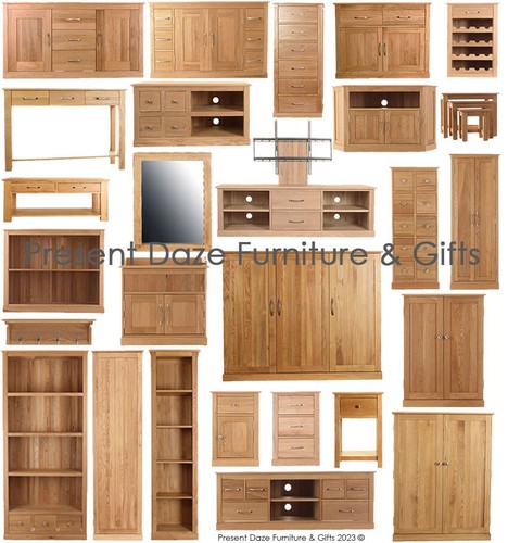 Solid oak bookcase sideboard - oak,